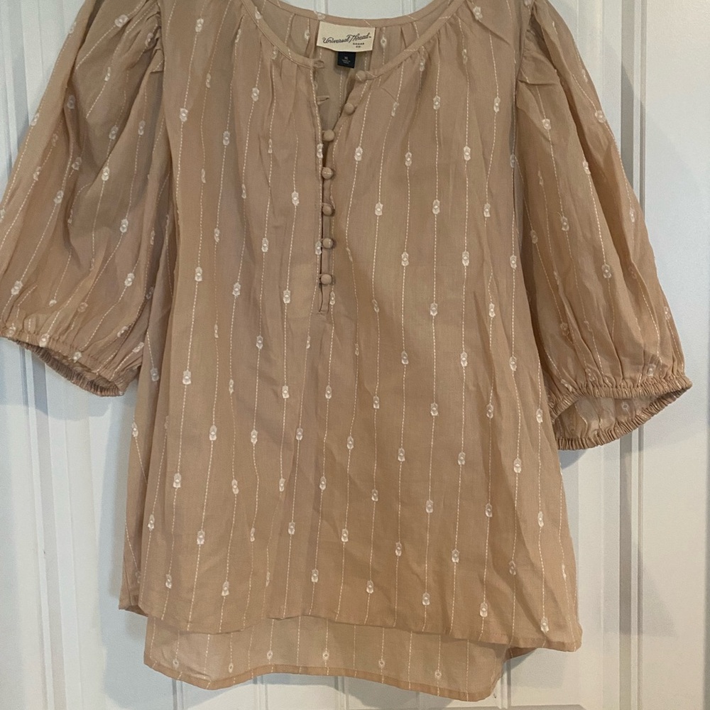 Universal Thread Blouse Top puff sleeve 3/4 size XL